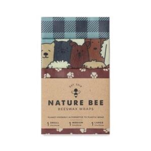 Nature Bee “Puppy” Beeswax Wrap Variety Pack, Beeswax Food Wraps - NWT